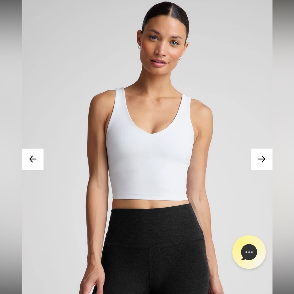 Good Day Cropped Tank Beyond Yoga Large White